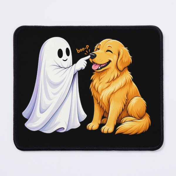 Item preview, Boo-p Ghost Dog T-Shirt, Funny Halloween Dog Mom designed and sold by flory-baff-mint.