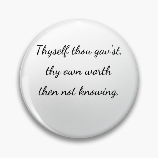 Item preview, “Thyself thou gav’st, thy own worth then not knowing,” - handwriting black designed and sold by ariksworld.