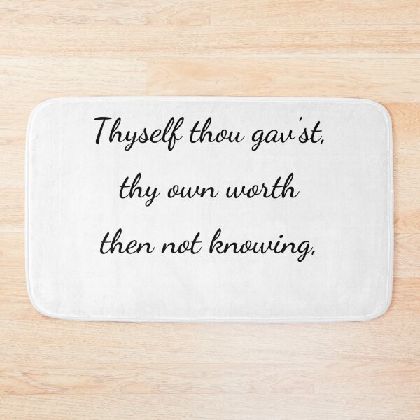 Item preview, “Thyself thou gav’st, thy own worth then not knowing,” - handwriting black designed and sold by ariksworld.
