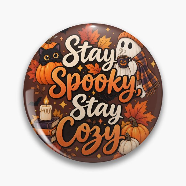Item preview, Stay Spooky Stay Cozy – Cute Halloween Ghost, Black Cat & Pumpkins designed and sold by blankTeeShirt.
