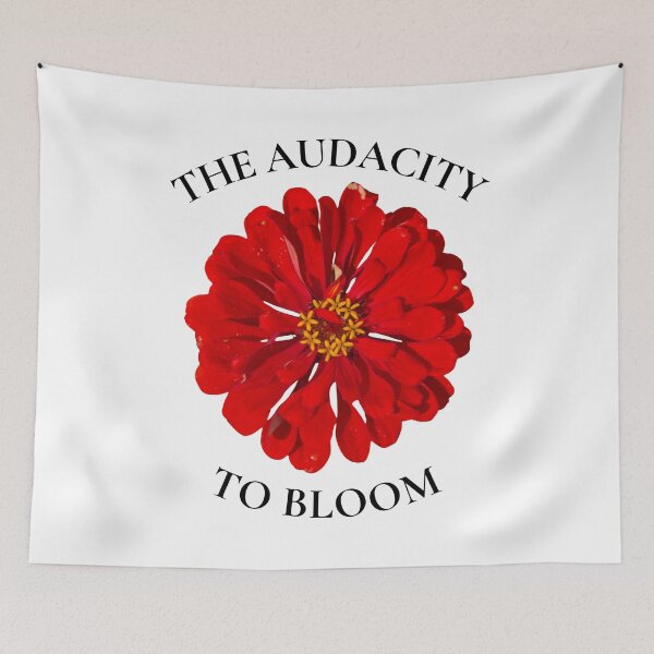 Item preview, The Audacity To Bloom Zinnia Flower designed and sold by Feral Vibes.