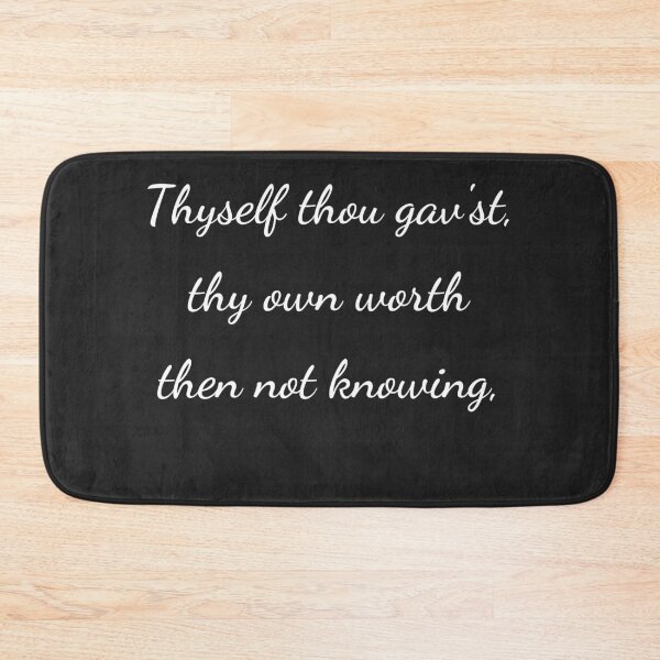Item preview, “Thyself thou gav’st, thy own worth then not knowing,” - handwriting white designed and sold by ariksworld.