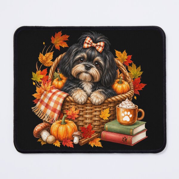 Item preview, Shih Tzu Halloween Autumn Harvest Tails Fall Dog designed and sold by Cute & Sassy Custom Gifting Boutiques.