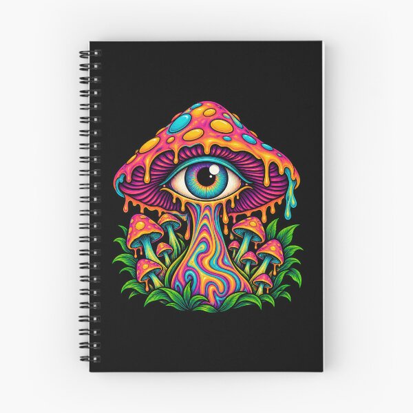 Item preview, Surreal Psychedelic Mushroom with All-Seeing Eye in Vibrant Fantasy Forest designed and sold by potseed21.