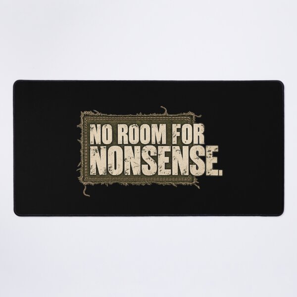 Item preview, No Room for Nonsense – Distressed Olive Grunge Patch Typography designed and sold by Anyshca.