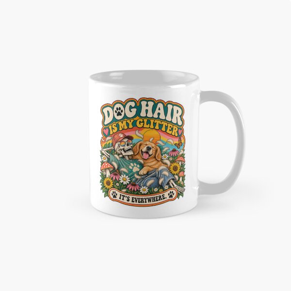 Item preview, Dog Hair Is My Glitter – Funny Golden Retriever Dog Lover Retro Design designed and sold by DogsHearted.