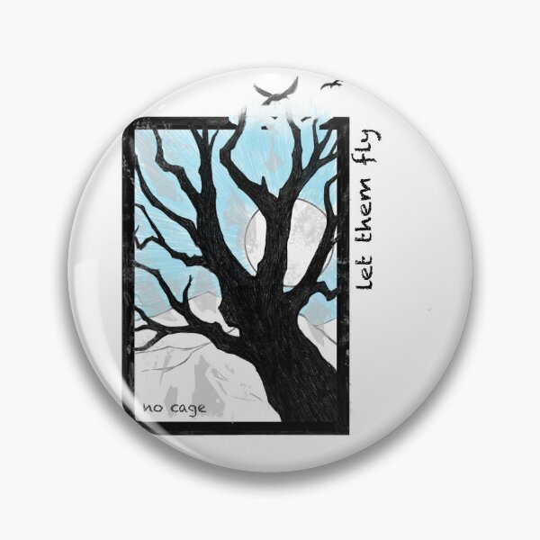 Item preview, Freedom Has No Frame – Dark Side Tree and Flying Birds designed and sold by FromtheEast.