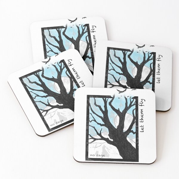 Item preview, Freedom Has No Frame – Dark Side Tree and Flying Birds designed and sold by FromtheEast.