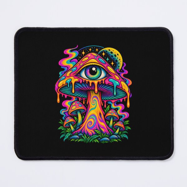 Item preview, Mystical Psychedelic Mushroom with All-Seeing Eye and Vibrant Neon Drips designed and sold by potseed21.