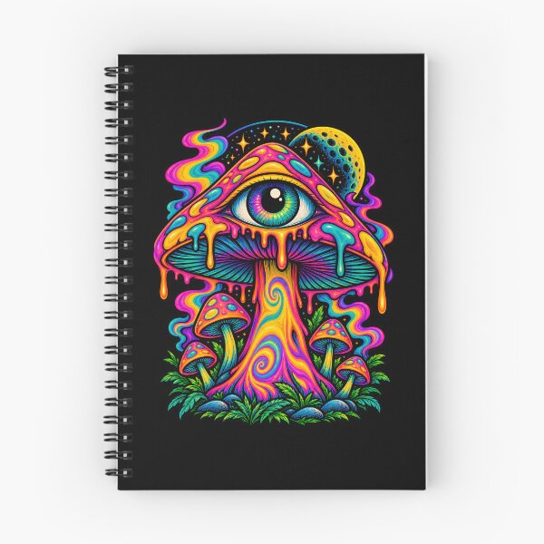 Item preview, Mystical Psychedelic Mushroom with All-Seeing Eye and Vibrant Neon Drips designed and sold by potseed21.