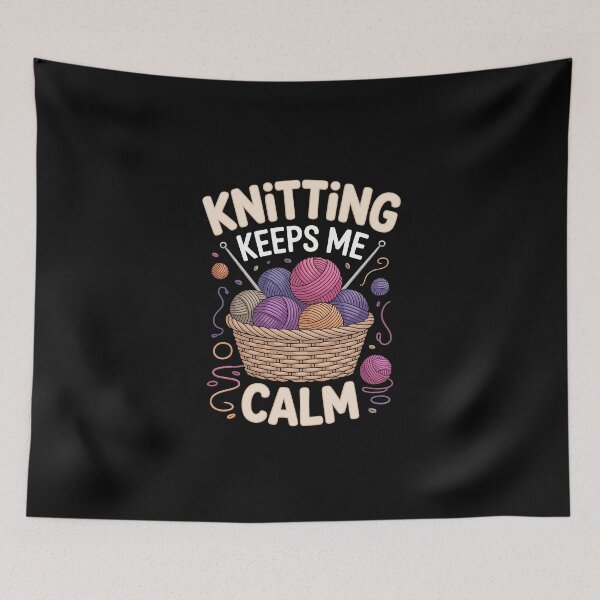 Item preview, Knitting Keeps Me Calm   designed and sold by jkrphoto.