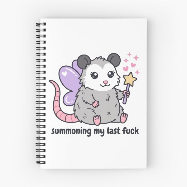 Item preview, Summoning My Last Fuck Fairy Possum Funny Opossum Magic Wand Dark Humor Meme designed and sold by raedattia.