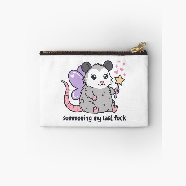 Item preview, Summoning My Last Fuck Fairy Possum Funny Opossum Magic Wand Dark Humor Meme designed and sold by raedattia.
