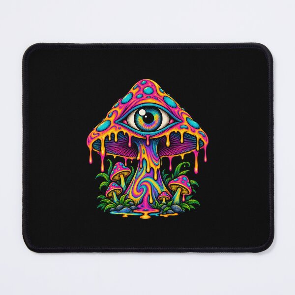 Item preview, Surreal Psychedelic Mushroom with All-Seeing Eye in Vibrant Drip Art Style designed and sold by potseed21.