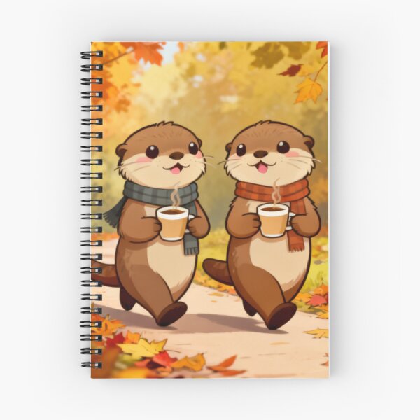 Item preview, Autumn Walk Sea Otters  designed and sold by Otterbean.