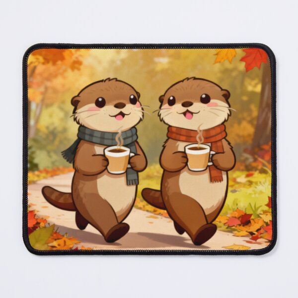 Item preview, Autumn Walk Sea Otters designed and sold by Otterbean.