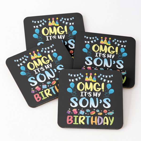 Artikelvorschau, OMG, It's the Birthday of My Son, Happy for me, dad, Mum entworfen und verkauft von KatieThomShop.