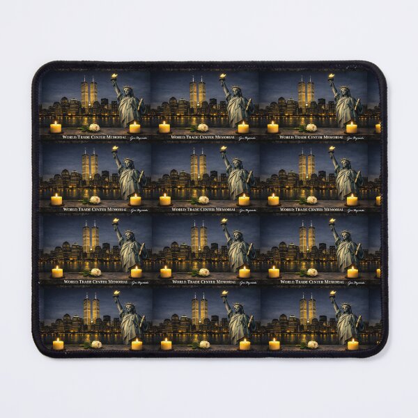 Item preview, World Trade Center Memorial Tribute – Twin Towers & Statue of Liberty Remembrance Art designed and sold by The Art Queen Of Michigan .