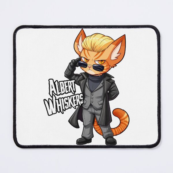 Item preview, Albert Whiskers Cat Illustration Cute Feline Art Design designed and sold by jarosa.