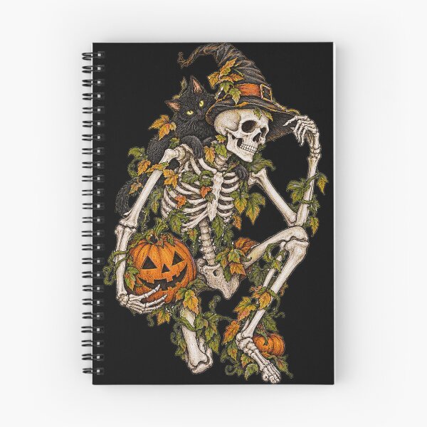Item preview, Halloween Skeleton & Black Cat designed and sold by JOHN44ART.