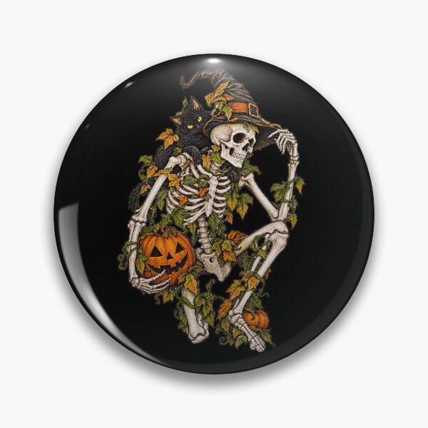 Item preview, Halloween Skeleton & Black Cat designed and sold by JOHN44ART.