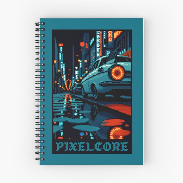 Item preview, Vintage Car in Rainy Night Street Pixel Art {PIXELCORE} designed and sold by PIXELCORE-TEE.