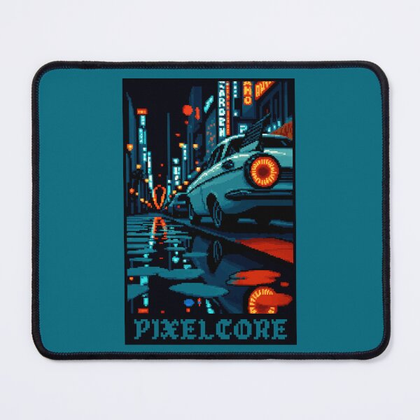 Item preview, Vintage Car in Rainy Night Street Pixel Art {PIXELCORE} designed and sold by PIXELCORE-TEE.
