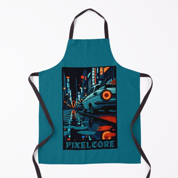 Item preview, Vintage Car in Rainy Night Street Pixel Art {PIXELCORE} designed and sold by PIXELCORE-TEE.