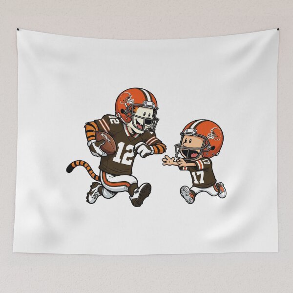 Item preview, Calvin And Hobbes Playing Football Fan Cleveland Team designed and sold by DamianRoy88.