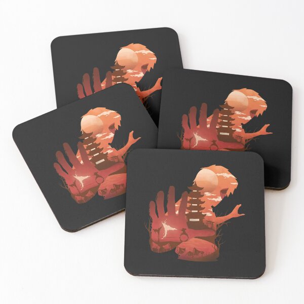 Item preview, Japanese Pagoda Hand Silhouette Orange Sunset  designed and sold by CarlBorowski23.
