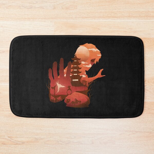 Item preview, Japanese Pagoda Hand Silhouette Orange Sunset  designed and sold by CarlBorowski23.