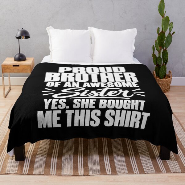 Item preview, Proud Brother of an Awesome Sister Men's T-Shirt – Funny Brother Gift, Sibling Graphic designed and sold by Trendably.