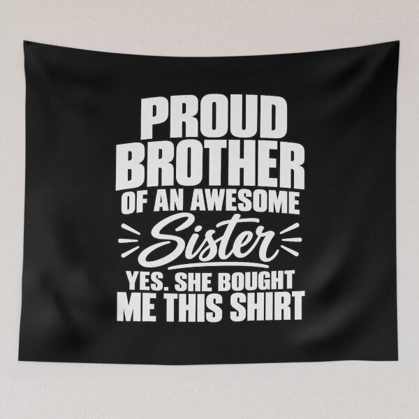Item preview, Proud Brother of an Awesome Sister Men's T-Shirt – Funny Brother Gift, Sibling Graphic designed and sold by Trendably.