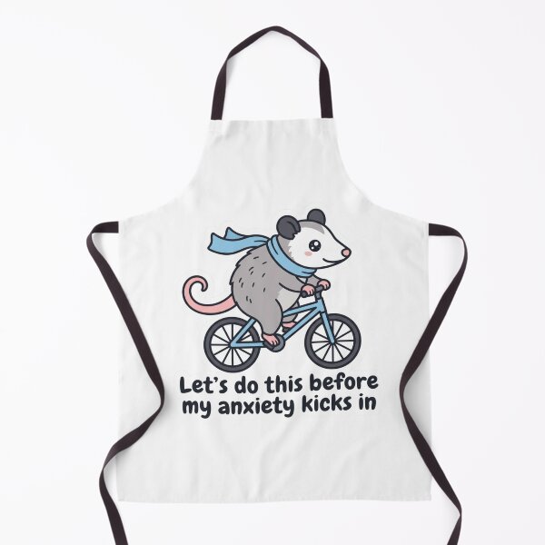 Item preview, Before My Anxiety Kicks In Cute Opossum Riding Bicycle Funny Mental Health Meme designed and sold by raedattia.