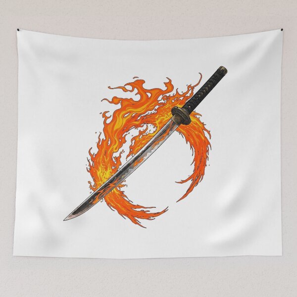 Item preview, fire katana designed and sold by MeecoPOD.