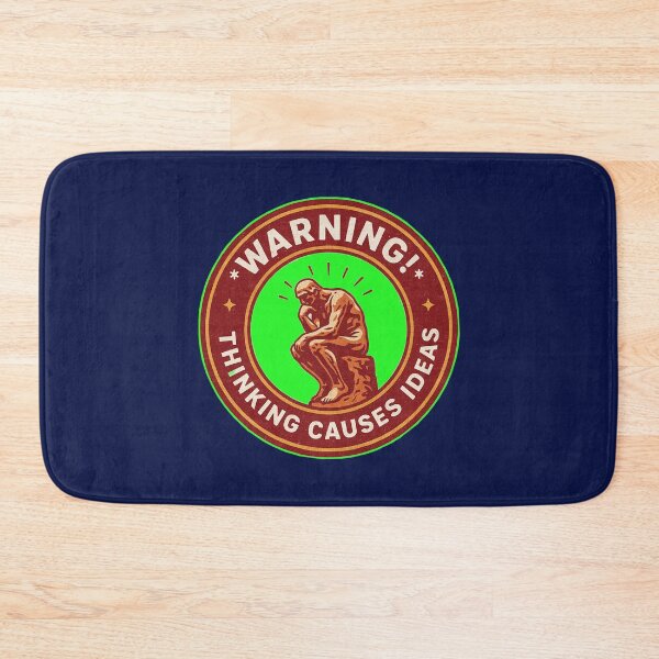 Item preview, Warning - Thinking Causes Ideas 2 designed and sold by alien almanac.