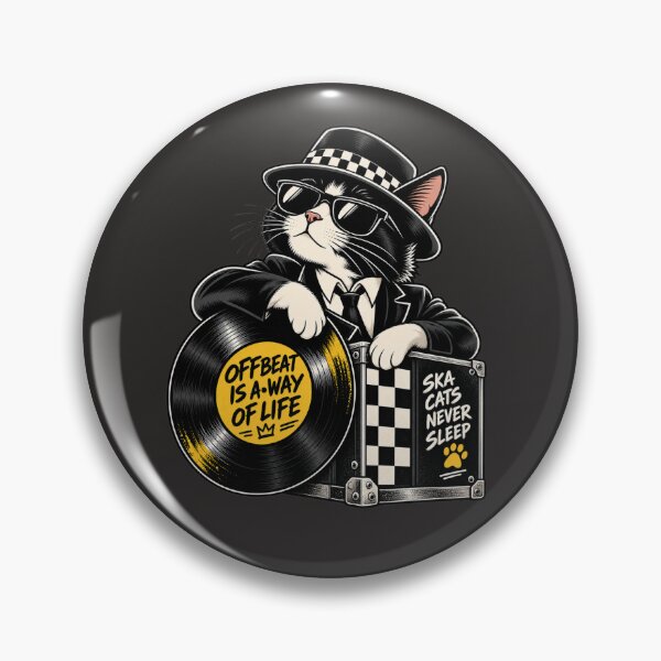 Item preview, ska-cats-never-sleep-offbeat-vinyl.png designed and sold by rude vibes shop.