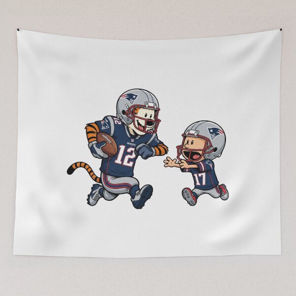 Item preview, Calvin And Hobbes Playing Football Fan New England Team designed and sold by DamianRoy88.