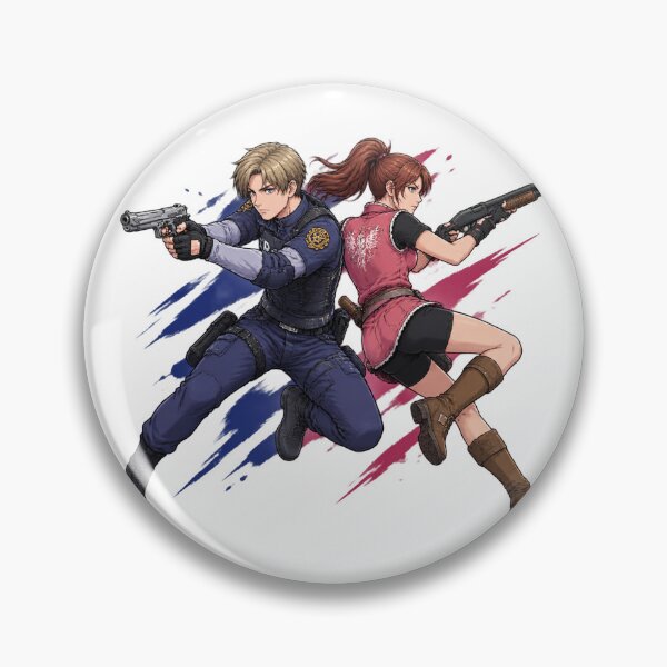 Item preview, Claire Redfield and Leon Kennedy Inspired Anime Style Design designed and sold by Succpreme.
