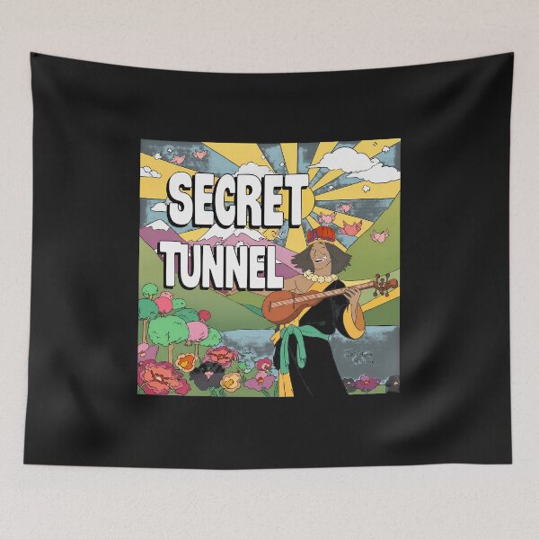Item preview, Secret Tunnel Retro Psychedelic Music  designed and sold by CarlBorowski23.