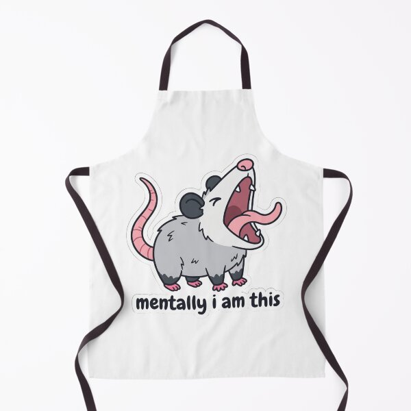 Item preview, Mentally I Am This Screaming Opossum Funny Chaotic Possum Mental Health Meme Quote designed and sold by raedattia.