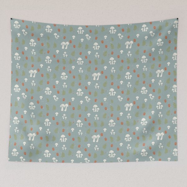 Item preview, Wild mushrooms and acorns in the mystical forest designed and sold by Pattique.