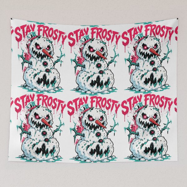 Item preview, Gritty Melting Snowman with Pink Eyes and Top Hat designed and sold by StyxIND.