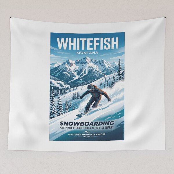 Item preview, Snowboarding in Whitefish, Montana  designed and sold by Theodor Decker.
