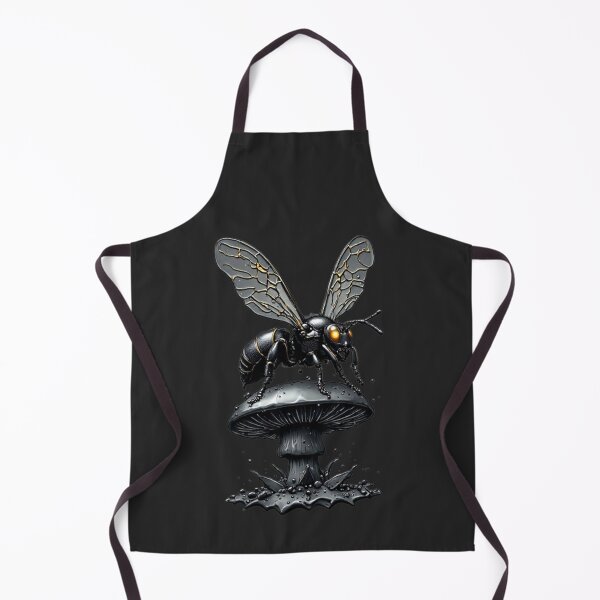 Item preview, Cybernetic Hornet - Carbon Fiber & Titanium Techwear Emblem designed and sold by Shift-Bloom.