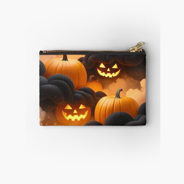 Item preview, Spooky Glowing Jack O Lanterns in Dark Clouds — Dramatic Halloween Sky Pattern designed and sold by LYAN-STORE.
