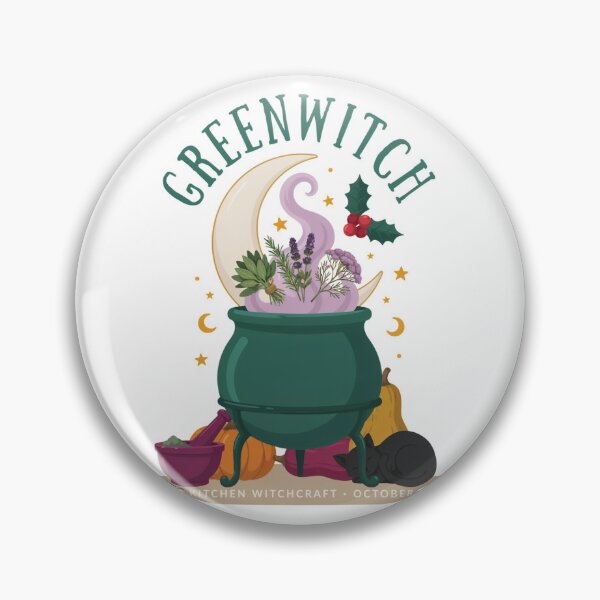 Item preview, Greenwitch Kitchen Witch Cauldron Halloween Design Graphic Tee v6 designed and sold by DarylWelsh2024.