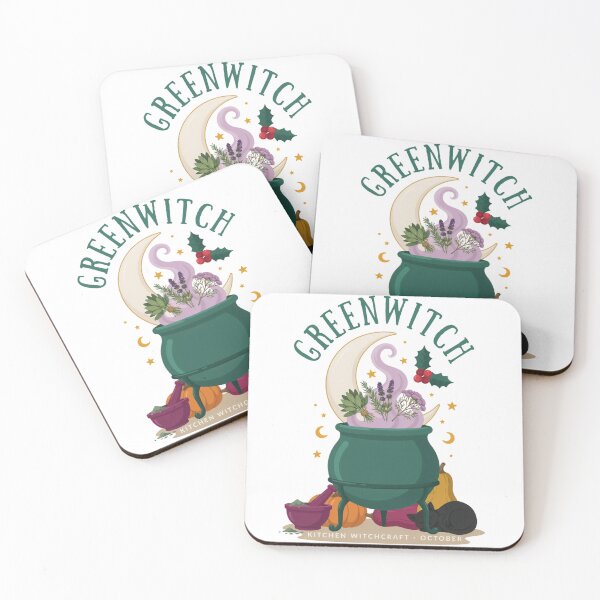 Item preview, Greenwitch Kitchen Witch Cauldron Halloween Design Graphic Tee v6 designed and sold by DarylWelsh2024.