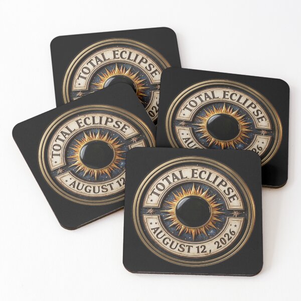 Item preview, Vintage Circle Total Solar Eclipse Commemorative August 12 2026 Celestial Sun Emblem Astrological Art. designed and sold by Giulivo Store Graphic.