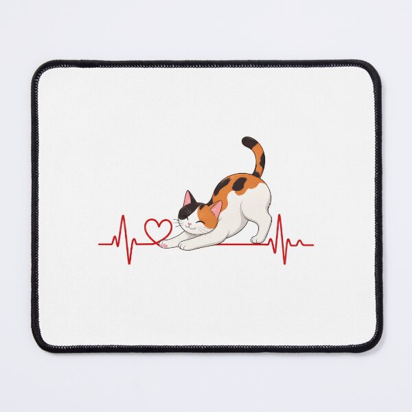 Item preview, Cat Heartbeat EKG Line with Heart Design designed and sold by Dmo3HarkoArt.